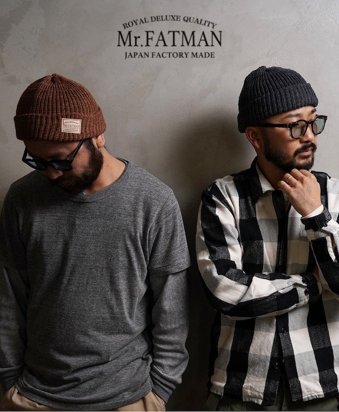 Mr. FATMAN - Watch Cap - 100% Cotton - Model: HUE - Brown