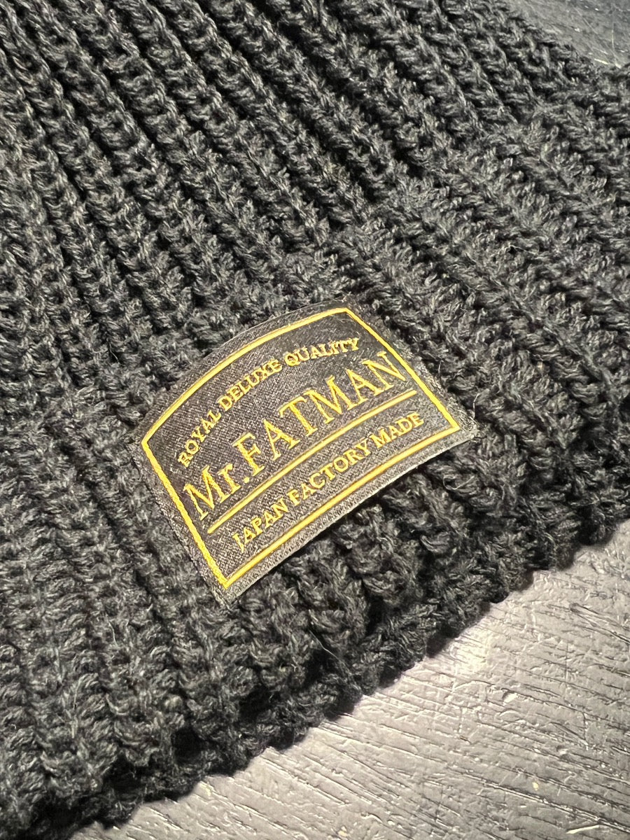Mr. FATMAN - Watch Cap - 100% Cotton - Model: HUE - Black