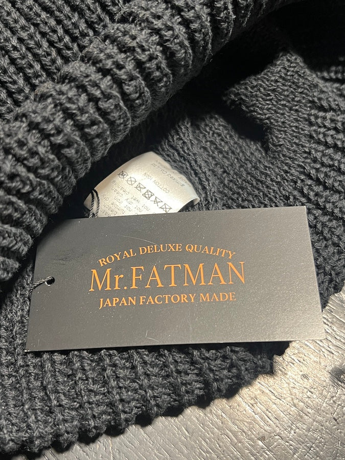 Mr. FATMAN - Watch Cap - 100% Cotton - Model: HUE - Black