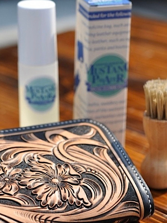 "The Finest Leather Care In The World" - 100 % organic mustang horse liquid oil