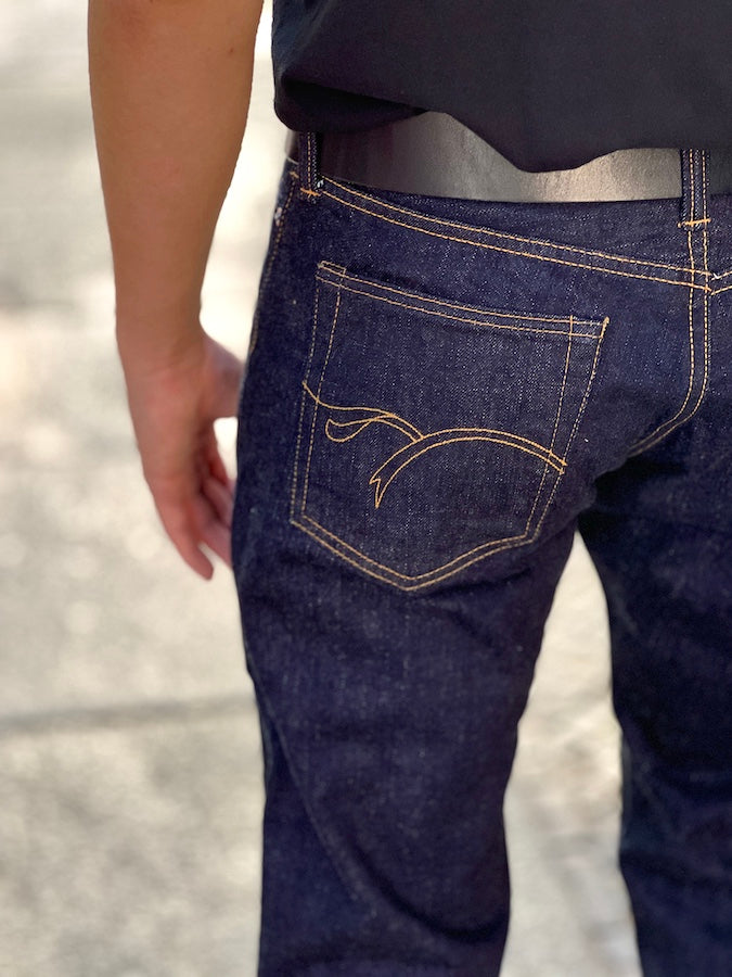 ** NEW ** THE FLAT HEAD - FN-3009 - DOSHABURI FADE Bandana - Regular Tapered - 14.5oz Selvedge Denim - U.S. Texas Cotton - One Washed