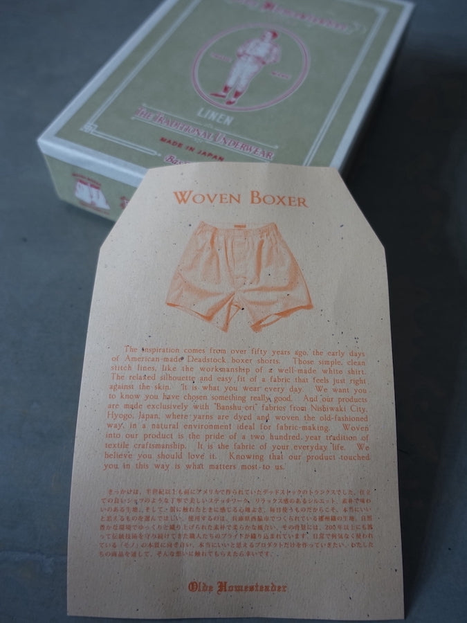 OLDE HOMESTEADER - Woven Boxer - Linen - Glen Plaid Black