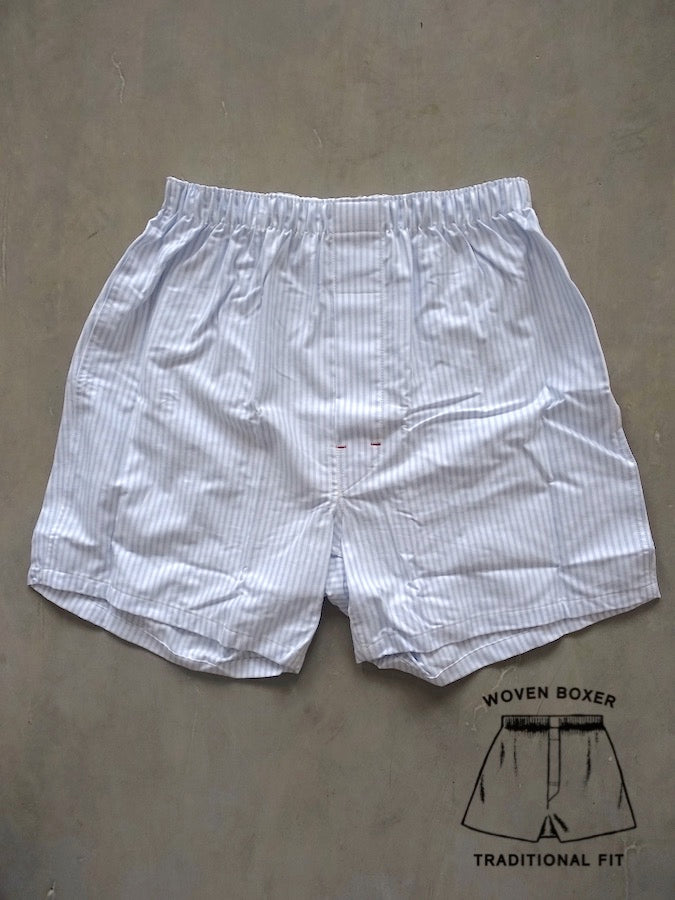 OLDE HOMESTEADER - Woven Boxer - Traditional Oxford - Blue Stripe