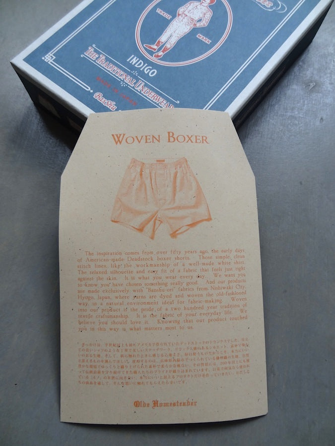 OLDE HOMESTEADER - Woven Boxer - Olde Indigo - Dark Indigo Stripe