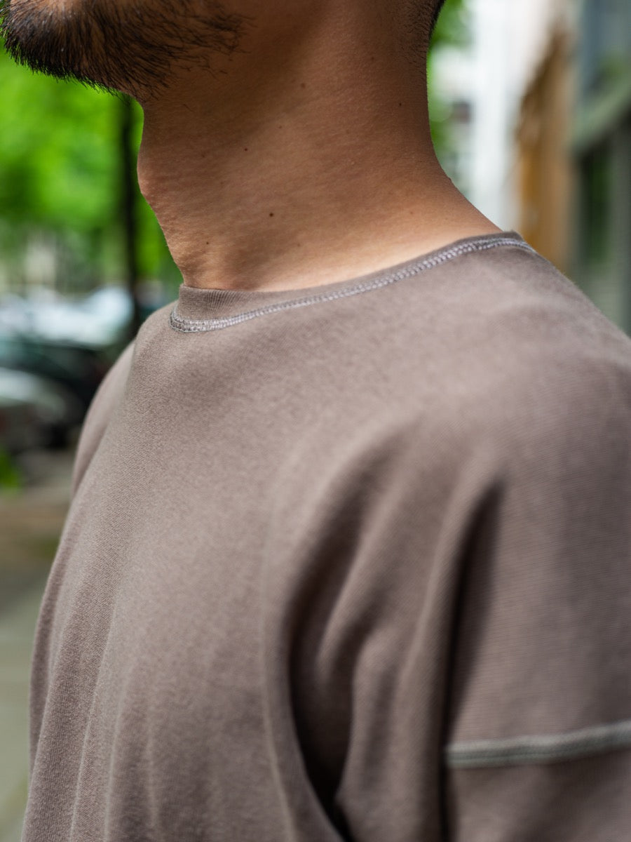 Heavy Weight Rib - Crew Neck Short Sleeve - Rustic Grey