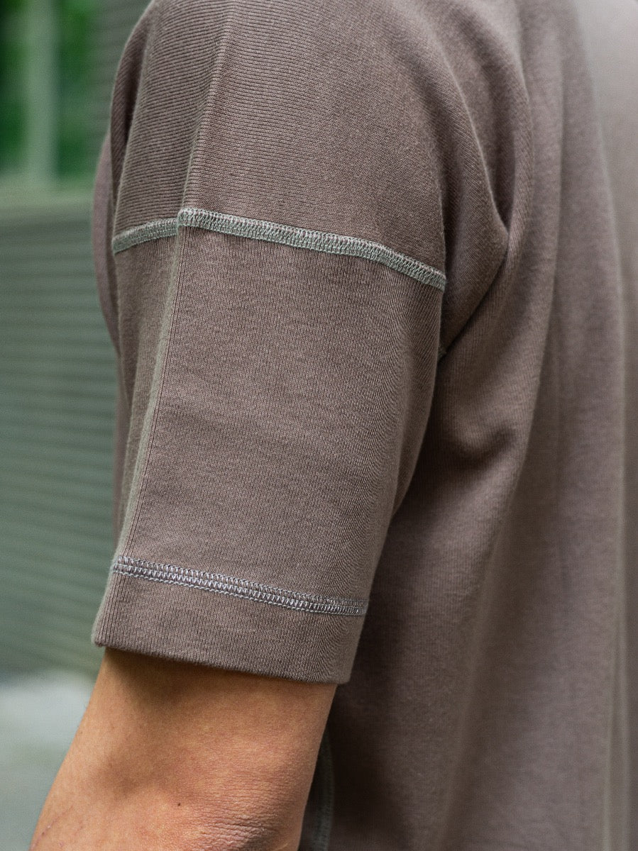 Heavy Weight Rib - Crew Neck Short Sleeve - Rustic Grey