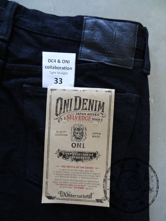 DC4 & ONI Collaboration - 20oz Black Secret Denim Tight Straight