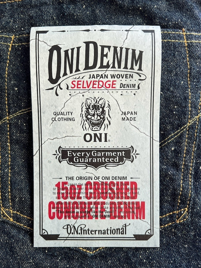 ONI Denim - 622-CCD - 15oz Selvedge "CRUSHED CONCRETE DENIM"- Relax Tapered