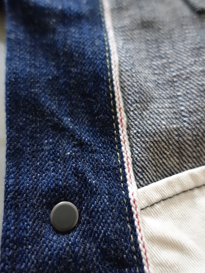 ONI Denim - 02527P - 3rd Type Jacket with side pockets - KIWAMI - NATURAL INDIGO - Rope Dyed - 16oz Selvedge Denim