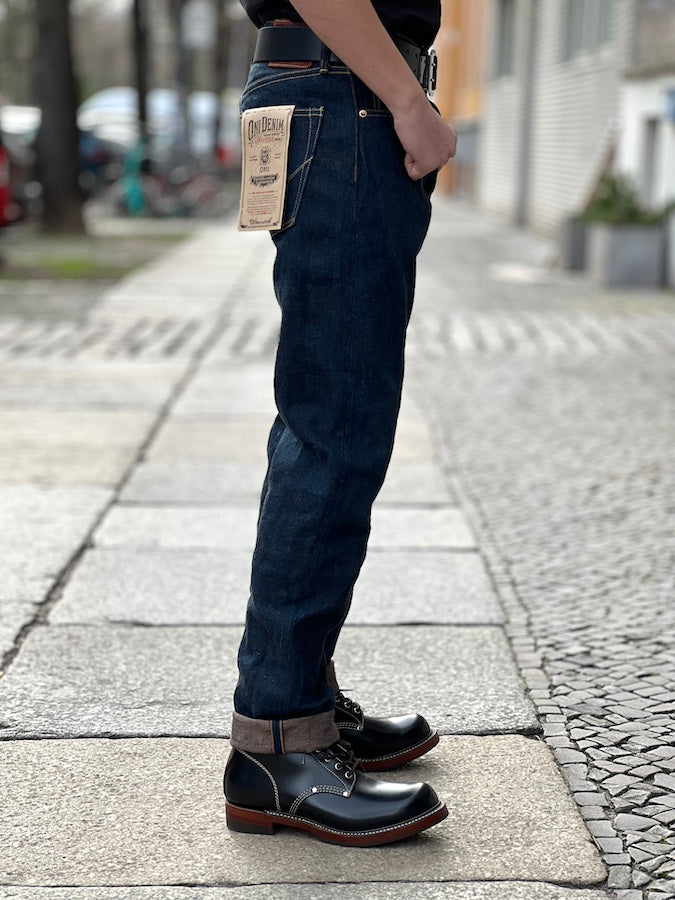 ONI Denim - 246ZR-KAKBR - 20oz SECRET DENIM KABUKI - WEFT KAKISHIBU COLOR  - "KABUKIMIMI" -  Neat Straight