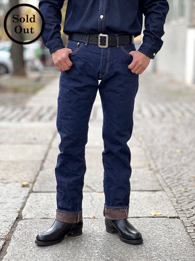 ONI Denim - 255ASKS - LIMITED EDITON -17oz Selvedge Denim - AWA SHOAI x KAKISHIBU - 阿波正藍 × 柿渋 - Regular Straight