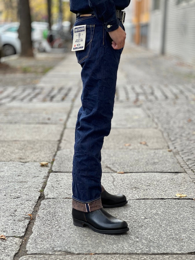 ONI Denim - 255ASKS - LIMITED EDITON -17oz Selvedge Denim - AWA SHOAI x KAKISHIBU - 阿波正藍 × 柿渋 - Regular Straight