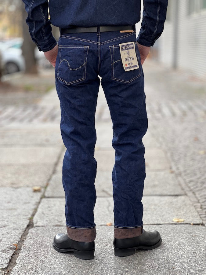 ONI Denim - 255ASKS - LIMITED EDITON -17oz Selvedge Denim - AWA SHOAI x KAKISHIBU - 阿波正藍 × 柿渋 - Regular Straight