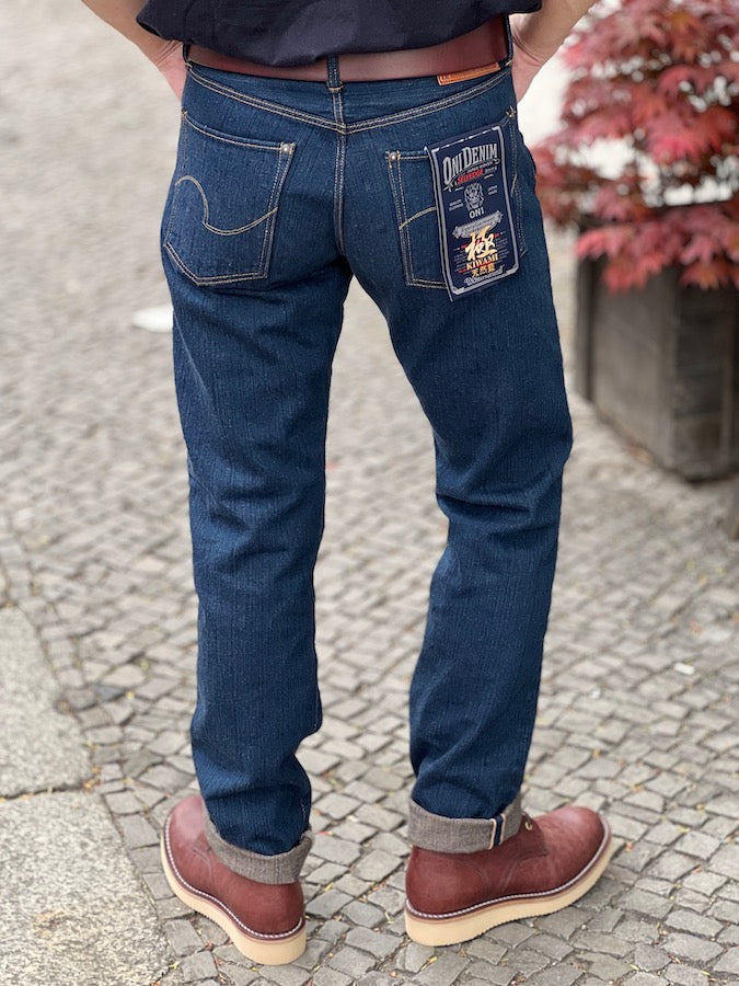 ONI Denim - 510-SHM-KIWAMI "Topping with Beige" - 16oz Natural Indigo Rope Dyed - SEMI-HANDMADE - Neat Straight