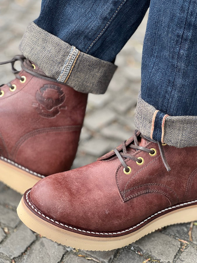 ONI Denim - 510-SHM-KIWAMI "Topping with Beige" - 16oz Natural Indigo Rope Dyed - SEMI-HANDMADE - Neat Straight