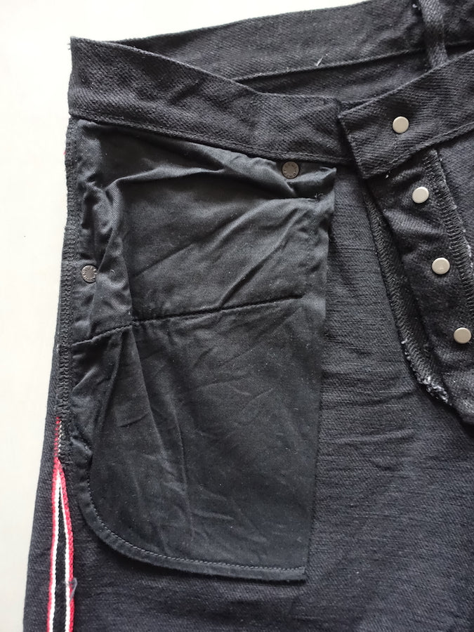 ONI Denim - 622ZR-IDBK - 20oz SECRET DENIM Indigo x Black - Relaxed Tapered
