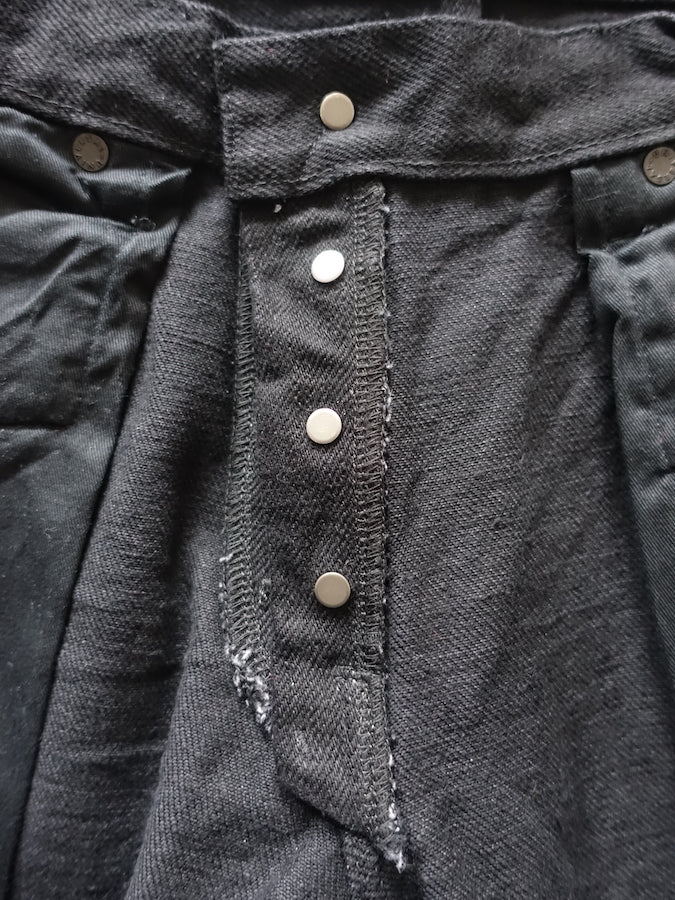 ONI Denim - 622ZR-IDBK - 20oz SECRET DENIM Indigo x Black - Relaxed Tapered