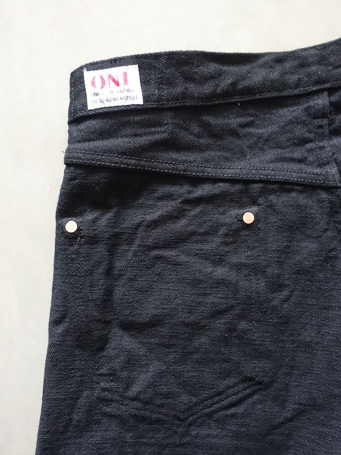 ONI Denim - 622ZR-IDBK - 20oz SECRET DENIM Indigo x Black - Relaxed Tapered