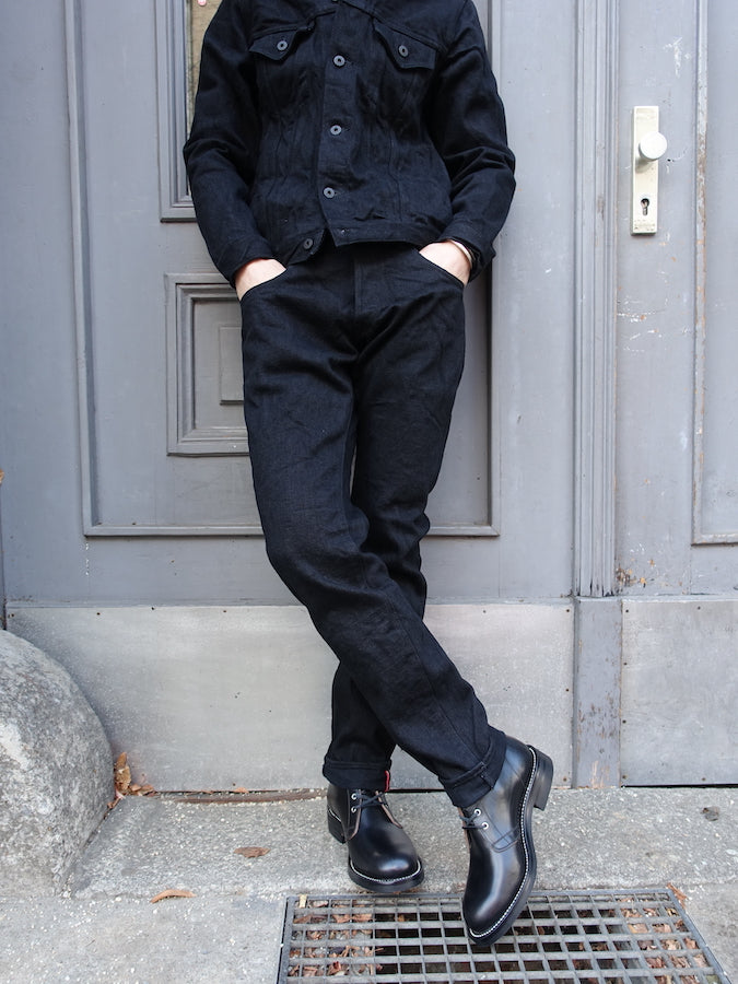 ONI Denim - 622ZR-IDBK - 20oz SECRET DENIM Indigo x Black - Relaxed Tapered