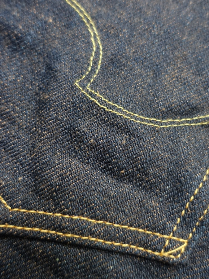 ONI Denim - 246ZR-KAKBR - 20oz SECRET DENIM KABUKI - WEFT KAKISHIBU COLOR  - "KABUKIMIMI" -  Neat Straight