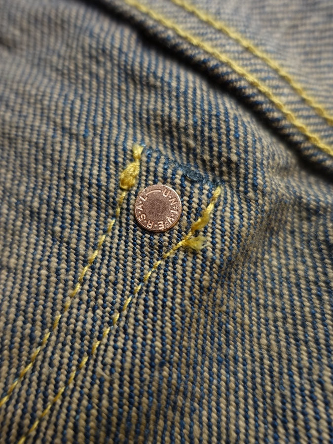 ONI Denim - 246ZR-KAKBR - 20oz SECRET DENIM KABUKI - WEFT KAKISHIBU COLOR  - "KABUKIMIMI" -  Neat Straight