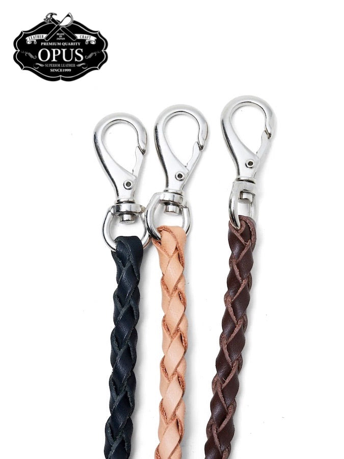 4 Strand Round Braid - Fish Hook - Woven Wallet Rope - Black