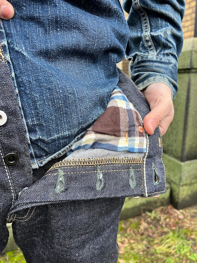 Pherrow's 421SW Jeans - 13.75oz "Yellow & White" Selvedge Denim - Mid Rise - Regular Straight