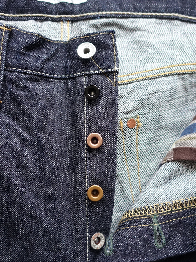 Pherrow's 421SW Jeans - 13.75oz "Yellow & White" Selvedge Denim - Mid Rise - Regular Straight