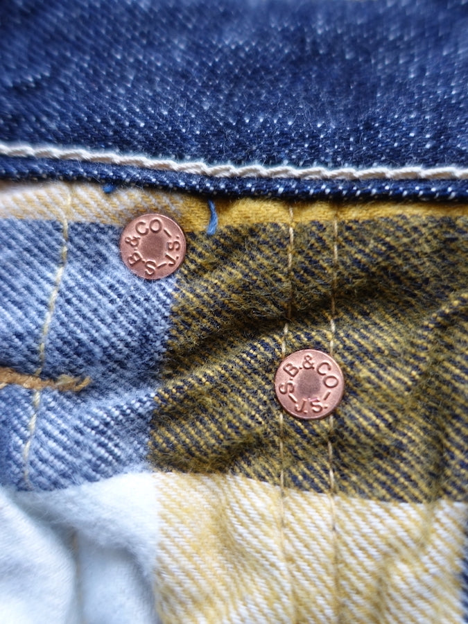 Pherrow's 421SW Jeans - 13.75oz "Yellow & White" Selvedge Denim - Mid Rise - Regular Straight