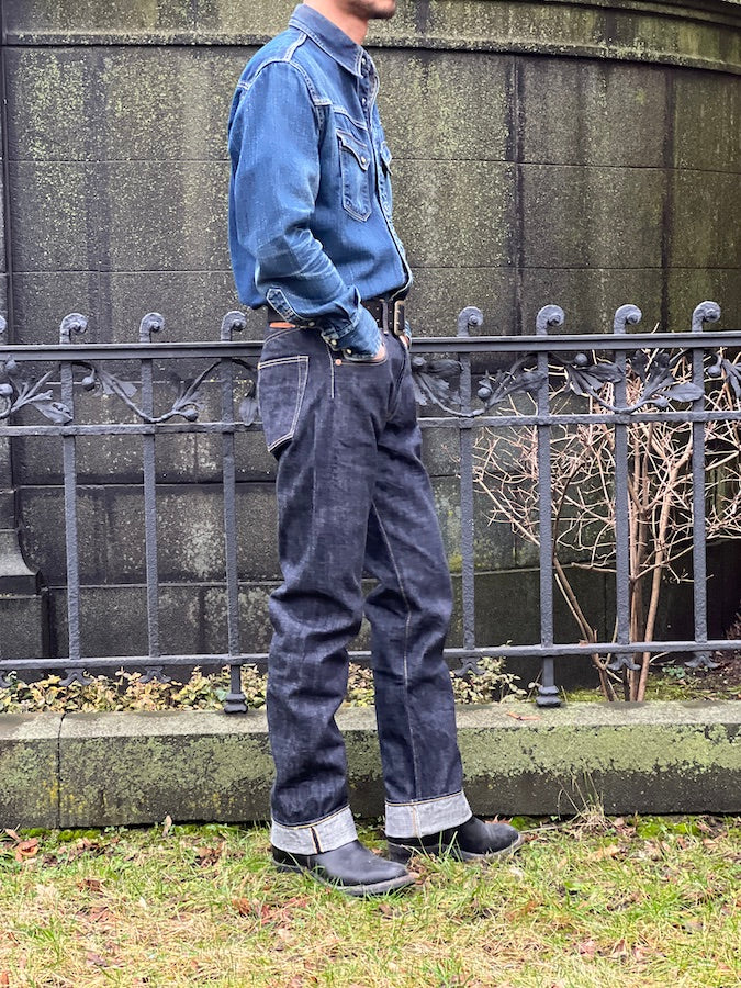 Pherrow's 421SW Jeans - 13.75oz "Yellow & White" Selvedge Denim - Mid Rise - Regular Straight