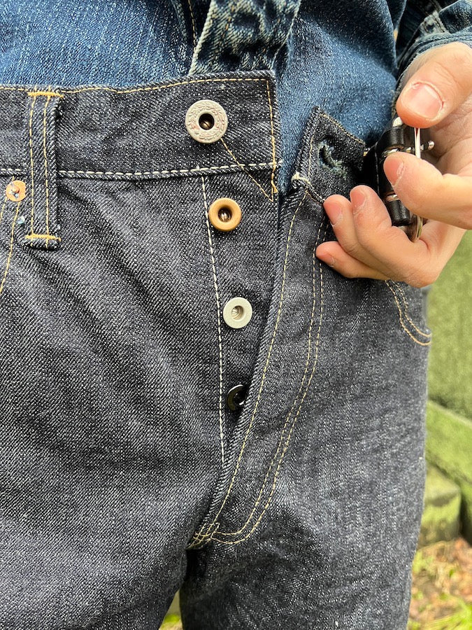 Pherrow's 421SW Jeans - 13.75oz "Yellow & White" Selvedge Denim - Mid Rise - Regular Straight