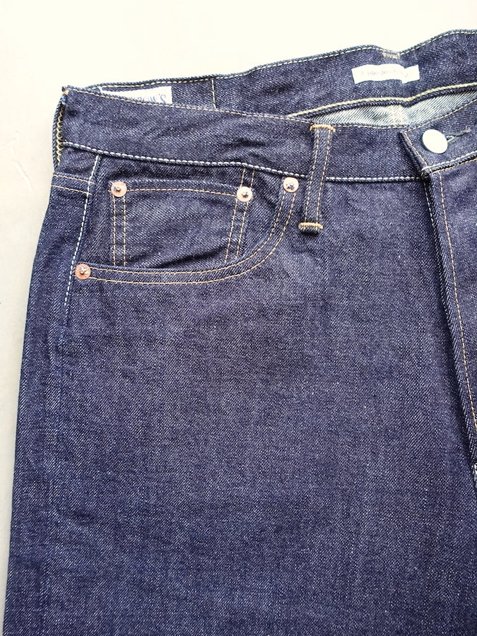 Pherrow's 521SW Jeans - 13.5oz "Yellow & White" Selvedge Denim with vintage details - High Rise - Regular Straight