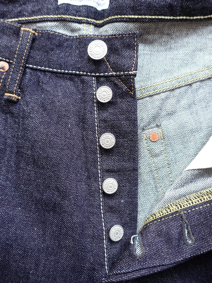 Pherrow's 521SW Jeans - 13.5oz "Yellow & White" Selvedge Denim with vintage details - High Rise - Regular Straight