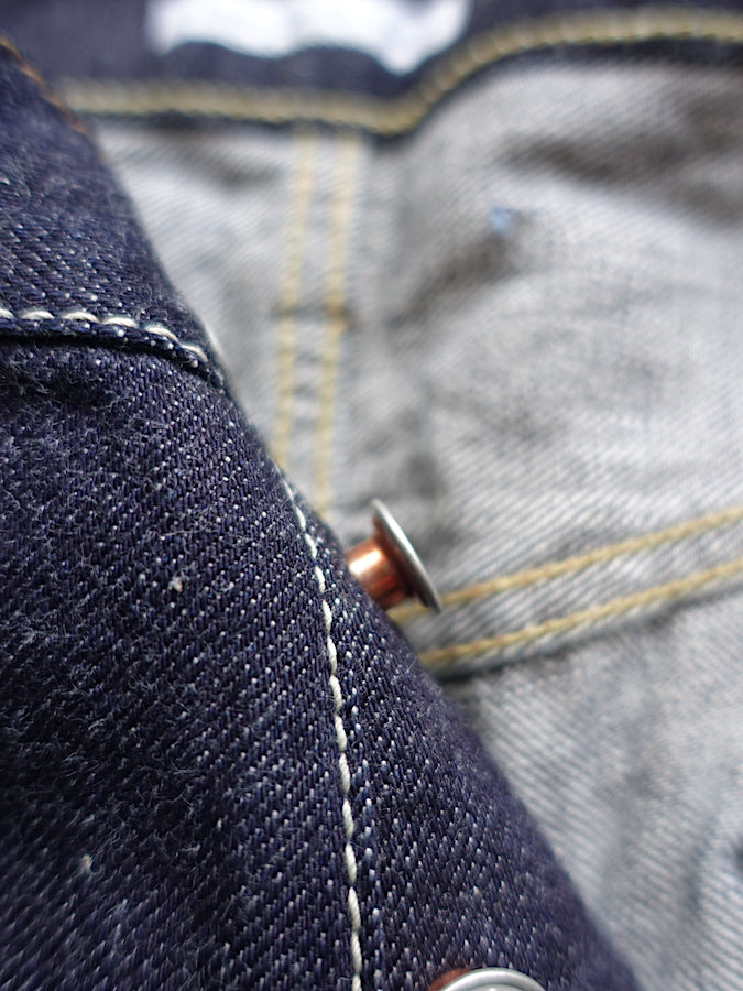 Pherrow's 521SW Jeans - 13.5oz "Yellow & White" Selvedge Denim with vintage details - High Rise - Regular Straight