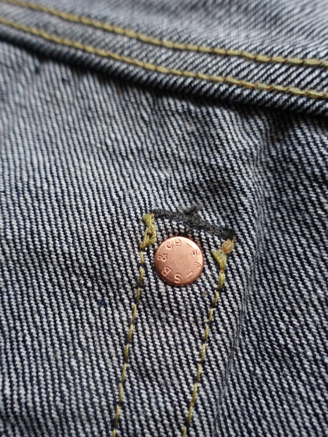 Pherrow's 521SW Jeans - 13.5oz "Yellow & White" Selvedge Denim with vintage details - High Rise - Regular Straight