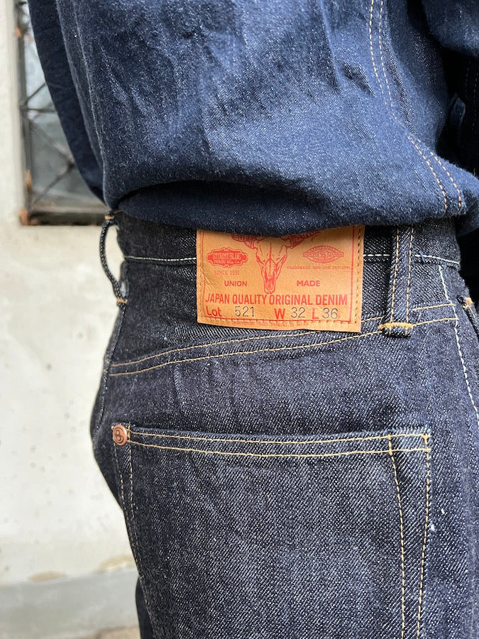 Pherrow's 521SW Jeans - 13.5oz "Yellow & White" Selvedge Denim with vintage details - High Rise - Regular Straight