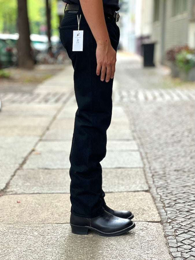 XX-003-BK - 14oz Double Black Denim - Regular Straight - One Washed