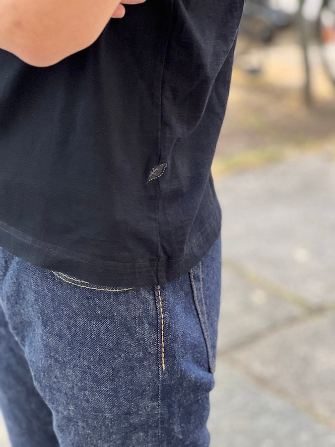 Pure Blue Japan SS-5011-IDBK - Indigo Black- Crew Neck - Short Sleeve T-Shirt