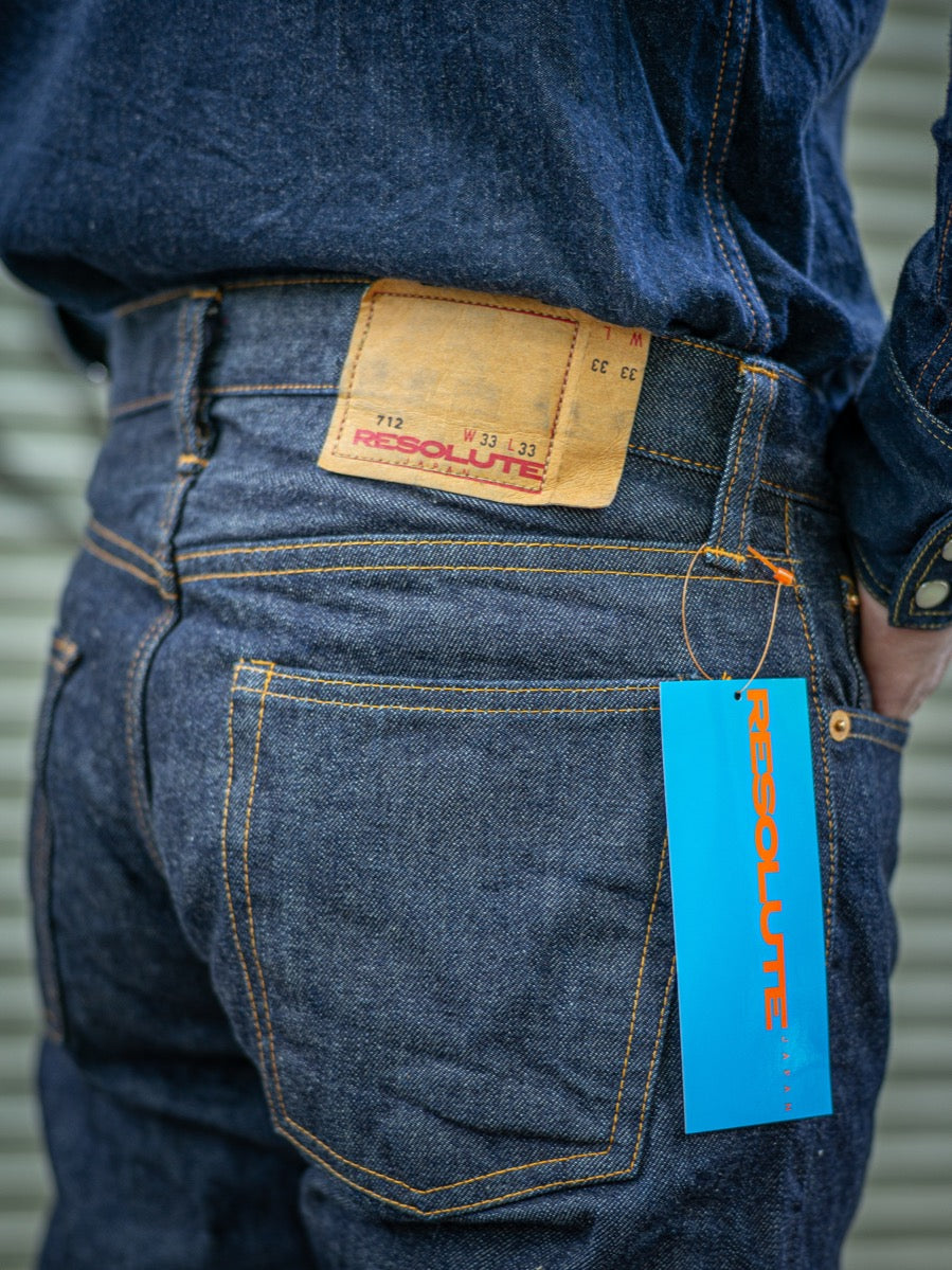 RESOLUTE  712 - One Washed - 14oz Japanese Selvedge Denim - Based on Levi’ s 505 - Zipper - Straight Tapered
