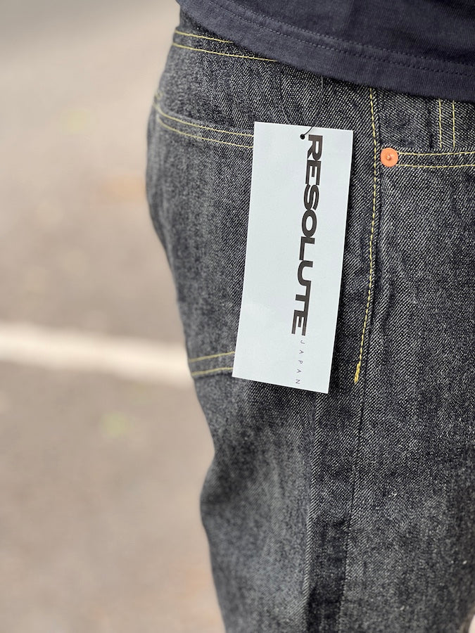 RESOLUTE  GB710 - 15th Anniversary GHOST BLACK  - A model based on Levi’s 501 “Model 66” - Tight Straight