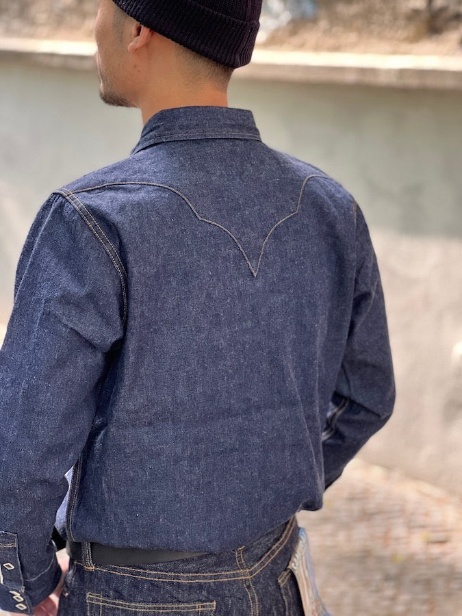 SWD-L02  - 10oz SERUBITCHI Selvedge Denim - HISHO - Western Shirt