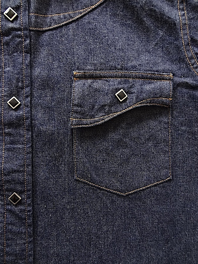 SWD-L02  - 10oz SERUBITCHI Selvedge Denim - HISHO - Western Shirt