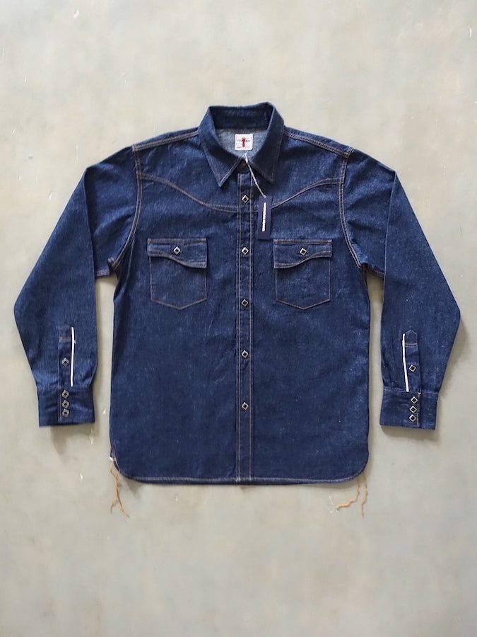 SWD-L02  - 10oz SERUBITCHI Selvedge Denim - HISHO - Western Shirt