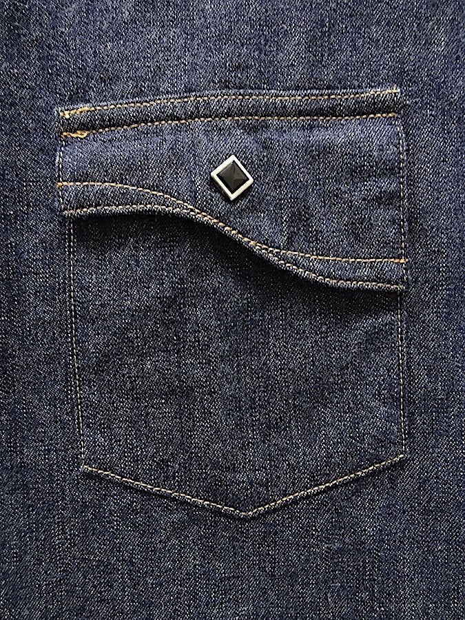 SWD-L02  - 10oz SERUBITCHI Selvedge Denim - HISHO - Western Shirt