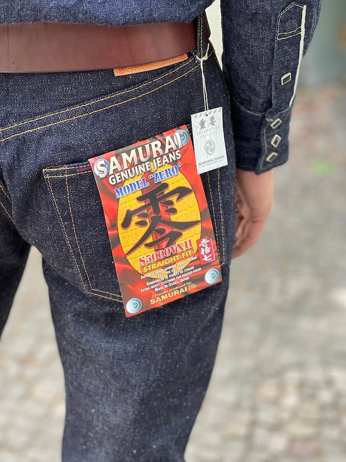 S5000VX - *NEW MODEL* - 17oz BUSHIDO Selvedge Denim - Model "ZERO" - Indigo - Straight Fit