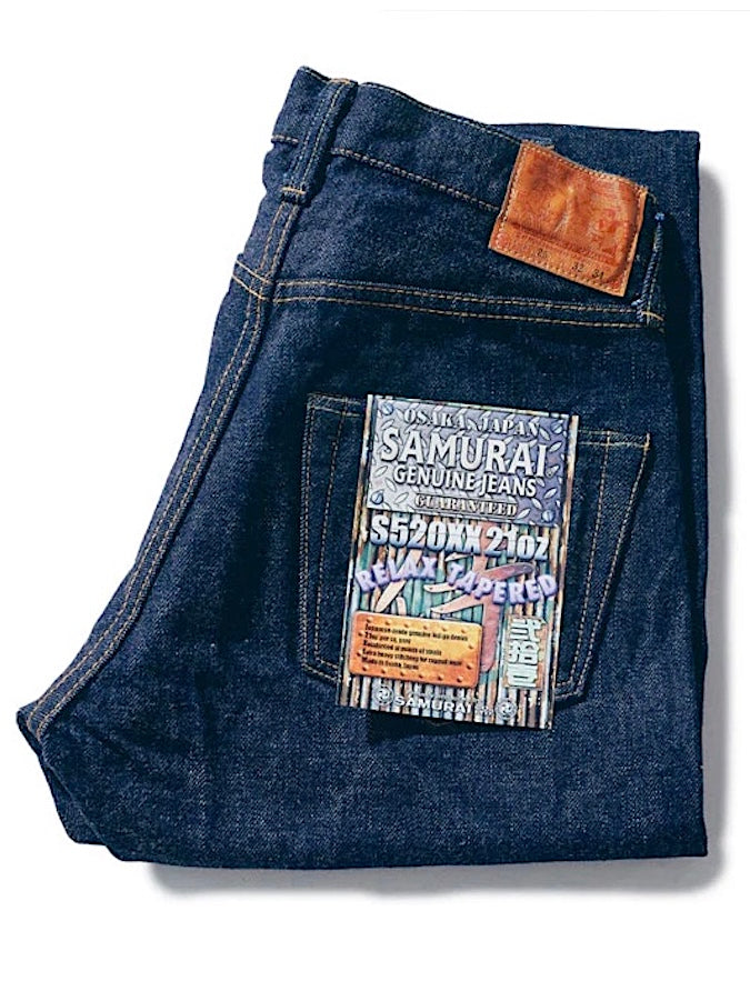 S520XX21oz " CHO-KIWAMI " Denim - Katanamimi Selvedge - Relax Tapered