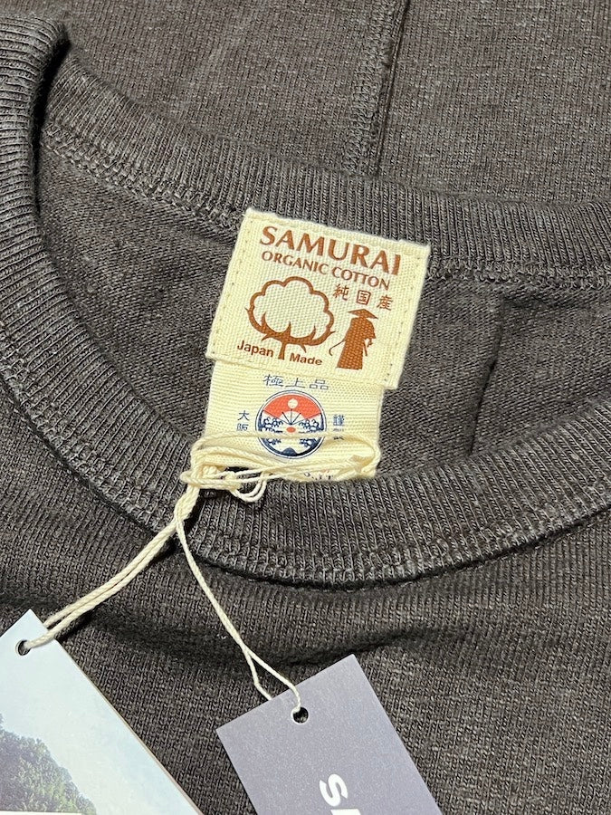 SJST-SC01 - T-Shirt  "SAMURAI COTTON PROJECT" - Produced with Samurai's own cotton - KUROMAME - Black Beans Dyeing