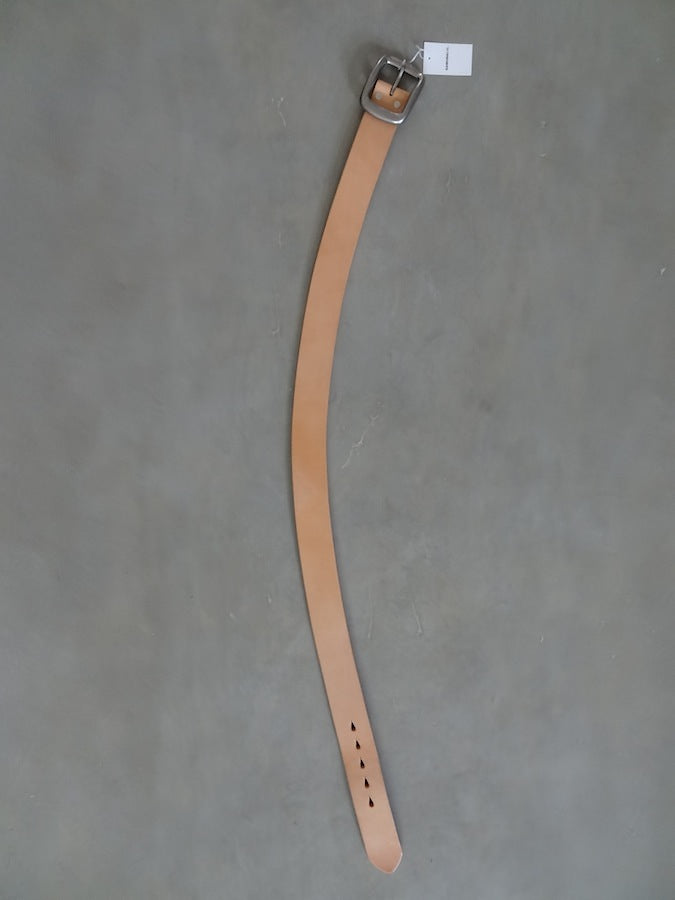 W001 - Super Heavyweight  - Curved Leather Belt - Tan - The strongest belt you can get !