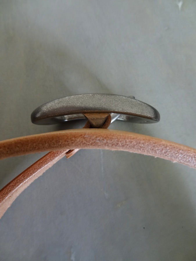 W001 - Super Heavyweight  - Curved Leather Belt - Tan - The strongest belt you can get !