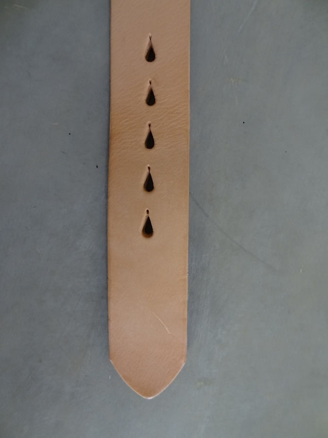 W001 - Super Heavyweight  - Curved Leather Belt - Tan - The strongest belt you can get !